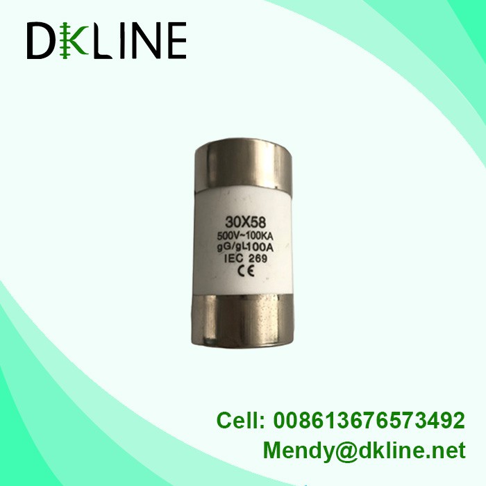 GG GL Cylindrical Fuse Link 30x58 100KA 500V AC DC Indicator Strike IEC 0269 Ferrule Fuses